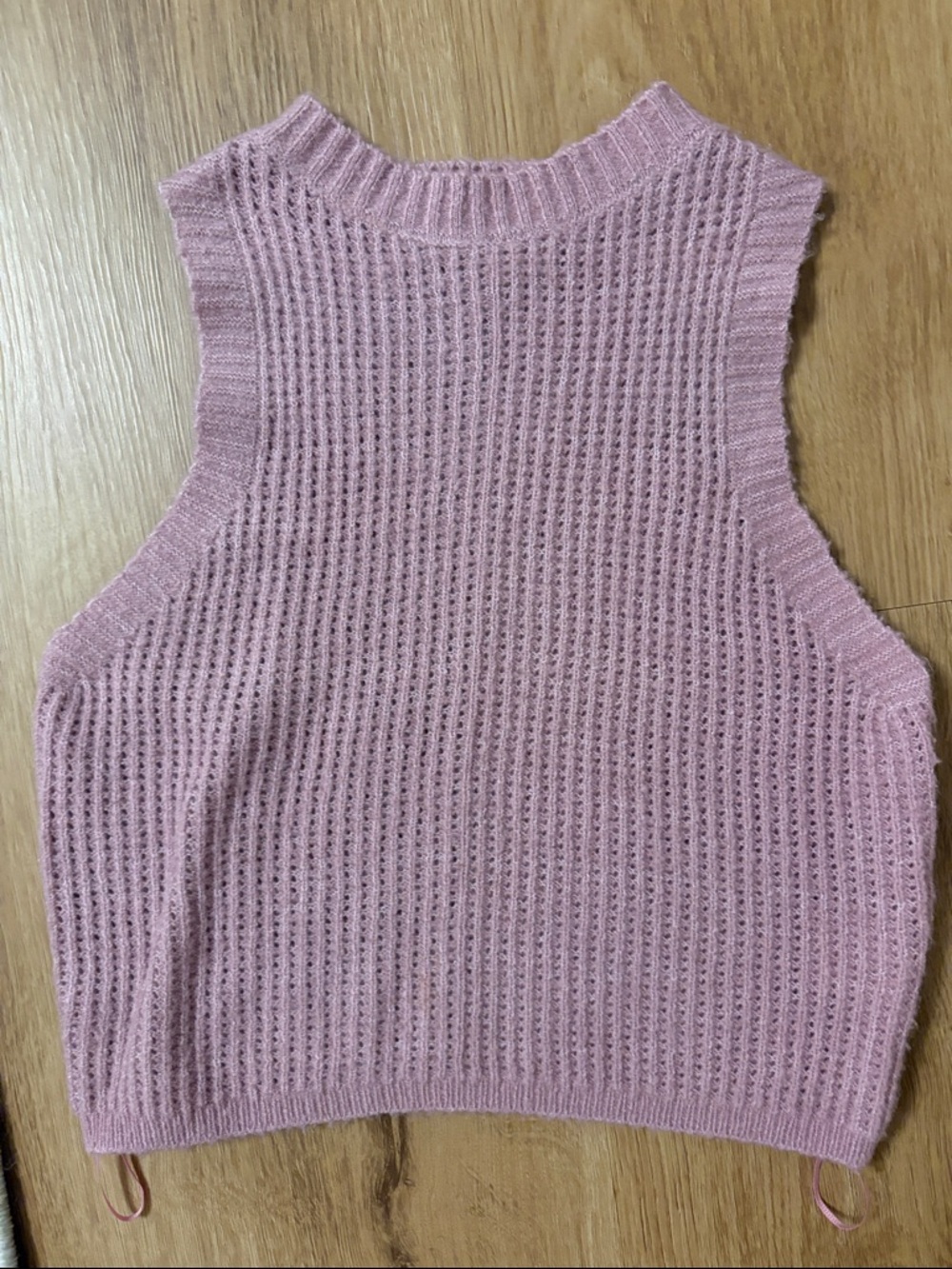 Chelsea & Violet Cropped Knit Tank - Dusty Rose